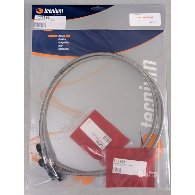 Durites de frein aviation KAWASAKI ZZR 1100 93-96 (Avant - 2 durites - Rallongées)