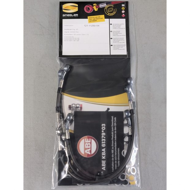 Durites de frein aviation SPIEGLER KAWASAKI GPZ 900 R 83-89 (ZX900A)(05 durites avant - origine - avec anti-plongée)