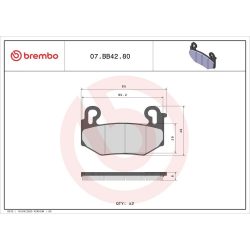 Plaquettes de frein BREMBO Genuine OEM 07BB4280 BMW R1300 GS - ADVENTURE 24-26 / R1300 R - RS - RT 25-26 (Avant)