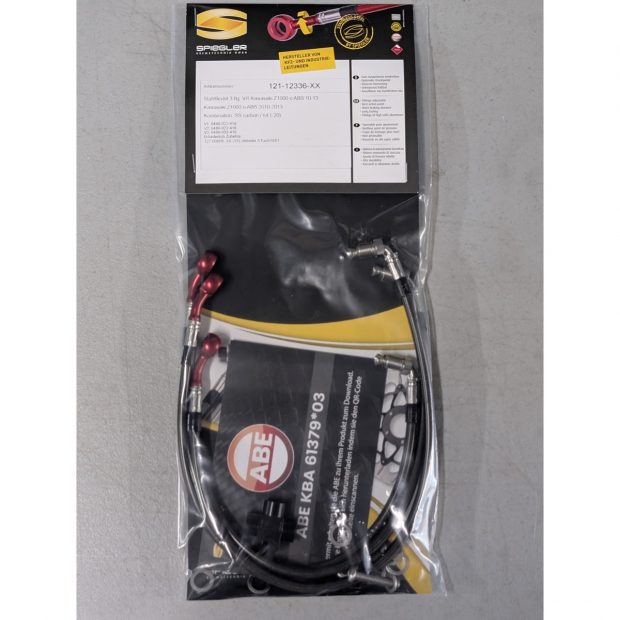 Durites de frein aviation SPIEGLER KAWASAKI Z1000 10-13 (ZRT00D)(03 durites avant - original - NO ABS)