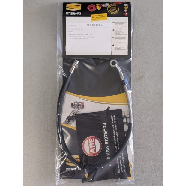 Durite de frein aviation SPIEGLER YAMAHA TT 600 Belgarda 96- (4LW)(01 durite arrière - MotoCross -Fourche inversée)