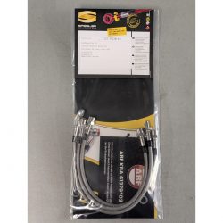 Durites de frein aviation SPIEGLER BMW R100 RT 81-84 (BMW247)(03 durites av - avec tubes acier - étriers BREMBO)