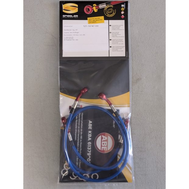 Durites de frein aviation SPIEGLER SUZUKI GSX-R 1300 HAYABUSA 99-07 (WVA1)(02 durites avant - origine - sur garde-boue)