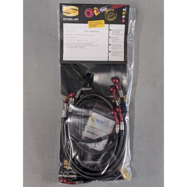 Durites de frein aviation SPIEGLER YAMAHA MT-09 Tracer 17-20 (RN43)(07 durites av + arr - original - ABS)