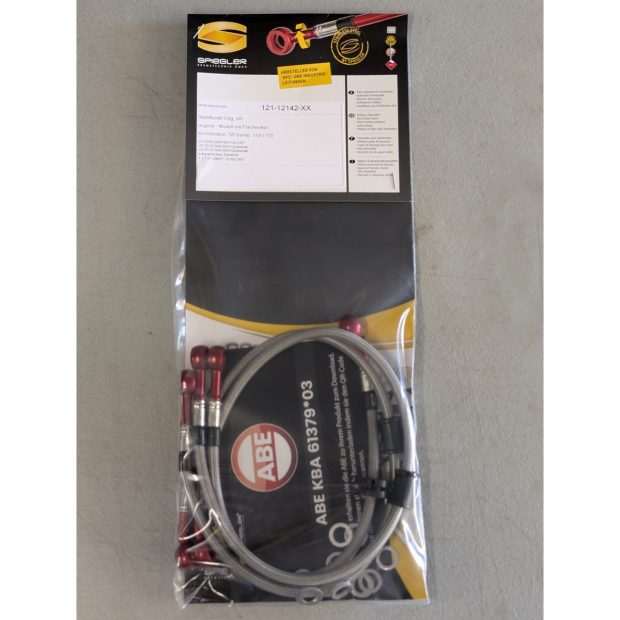 Durites de frein aviation SPIEGLER HARLEY-DAVIDSON XR 1200 09- (03 durites avant - original)