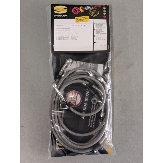 Durites de frein aviation SPIEGLER KAWASAKI ER-6f 05-08 (EX650A)(05 durites av + arr - original - ABS)