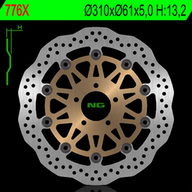 Disque de frein NG BRAKES pétale flottant - KAWASAKI ZZR 1990-1992