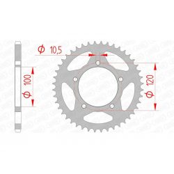 Couronne AFAM acier standard - 520 - APRILIA TUONO 2022-2026