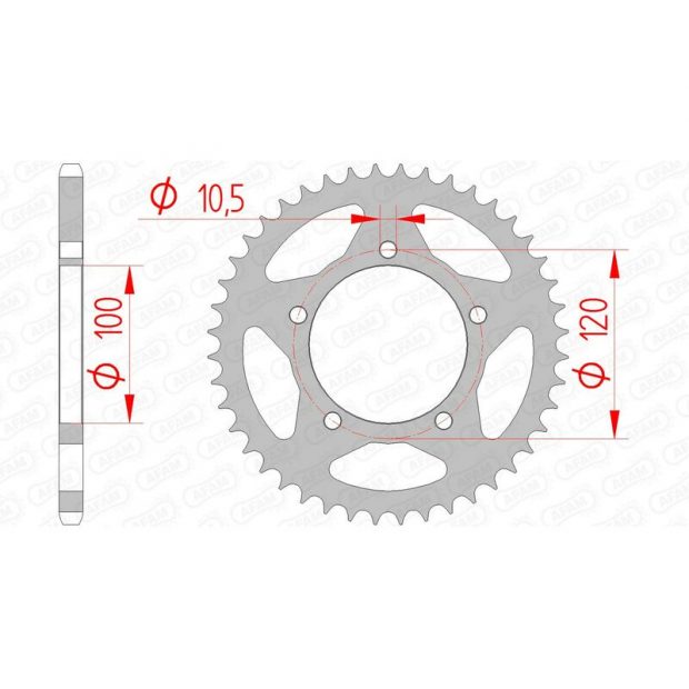 Couronne AFAM acier standard - 520 - APRILIA TUONO 2025-2026